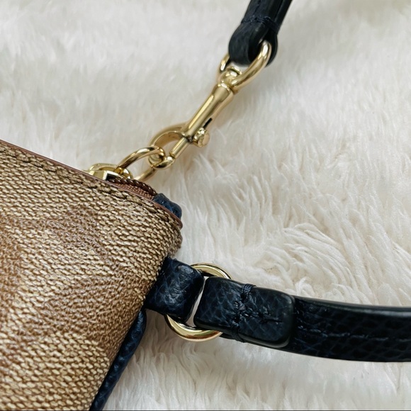 Coach Signature Wristlet with Navy Accent - Picture 8 of 8